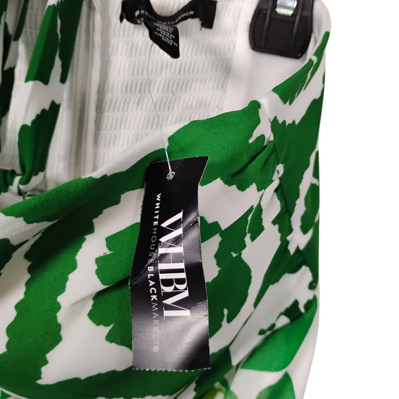 White House Black Market Strapless Green Floral Dress - Picture 9 of 10